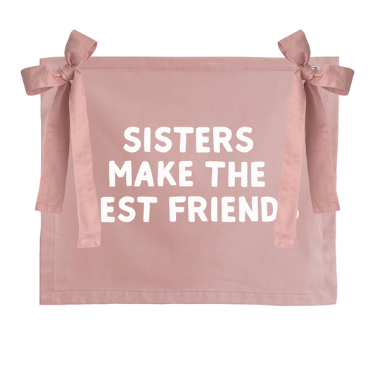 sisters flag. girls bedroom styling. girls shared bedroom wall decor. sisters bedroom wall banner. sisters wall flag banner. shared girls bedroom inspo. sisters bedroom decor ideas. sisters bedroom decor. sisters flag. sisters nursery room inspo. sisters make the best friends flag.