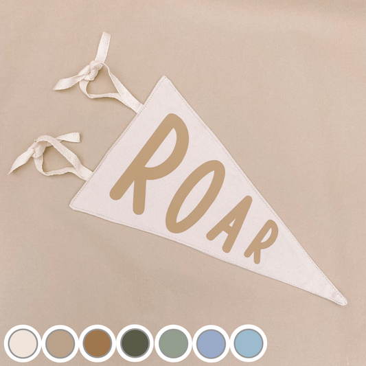 Roar tie up pennant flag / wall hanging