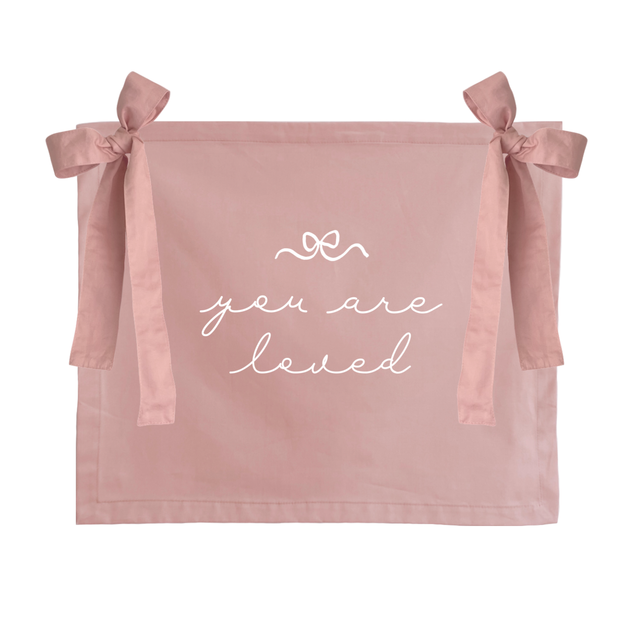 You Are Loved banner. Girls bedroom decor. Affirmation wall decor. Girls nursery sign. Dainty playroom styling. Pretty girls room wall hanging. Kids rental friendly decor. Girls bedroom wall banner. Playroom wall decor. Kids bedroom inspo. Kids playroom ideas.