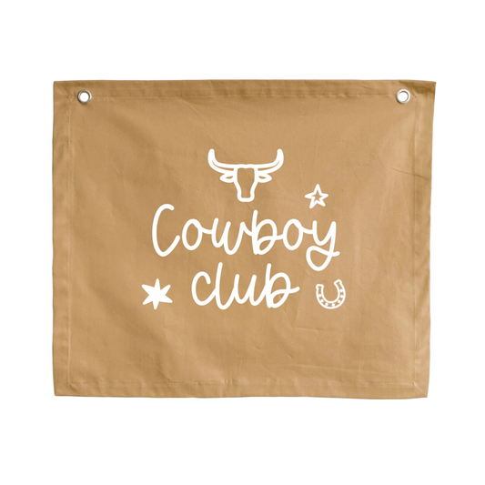 Cowboy club kids wall banner ~ Camel ~ Sale