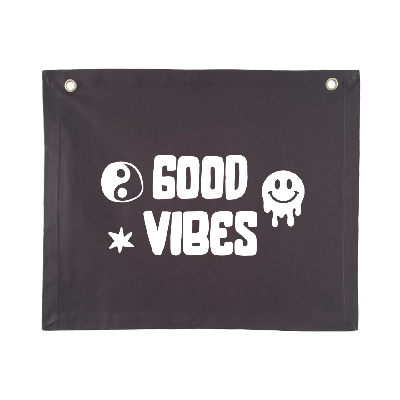 Good vibes kids wall banner ~ Black smoke ~ Sale