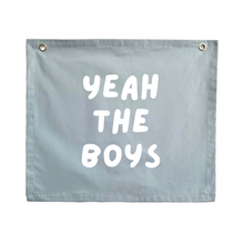 Yeah the boys kids wall banner / wall hanging ~ Sky blue