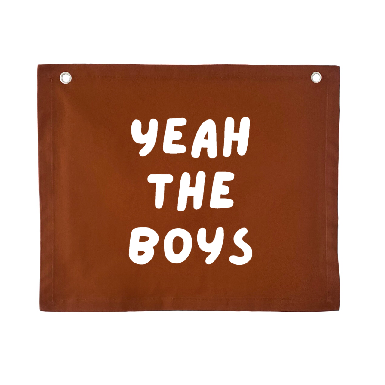 Yeah the boys kids wall banner / wall hanging ~ Rust