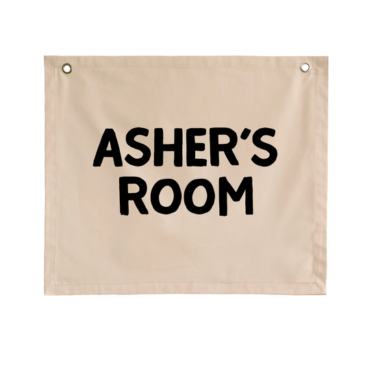 Personalised my room wall banner ~ Warm sand