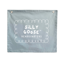 Silly goose headquarters wall banner | nursery wall hanging ~ Sky blue