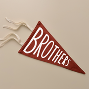 Brothers tie up pennant flag | Boys wall hanging