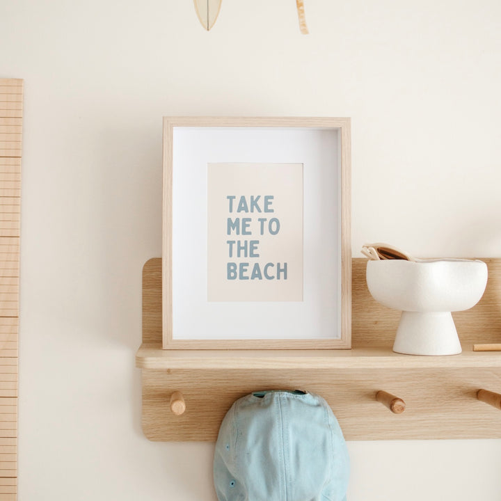 Simple beach wall print. Take me to the beach wall art. Beach kids unframed print. Surf Kids wall art. Surf girls bedroom styling. Surf girls bedroom wall decor. Girls surf room inspo. Beach girls bedroom inspo. Girls beach bedroom ideas. Girls sea wall print. Girls surf wall decor. Beach girls wall print.