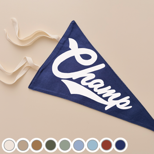 Champ classic tie up pennant flag | wall hanging