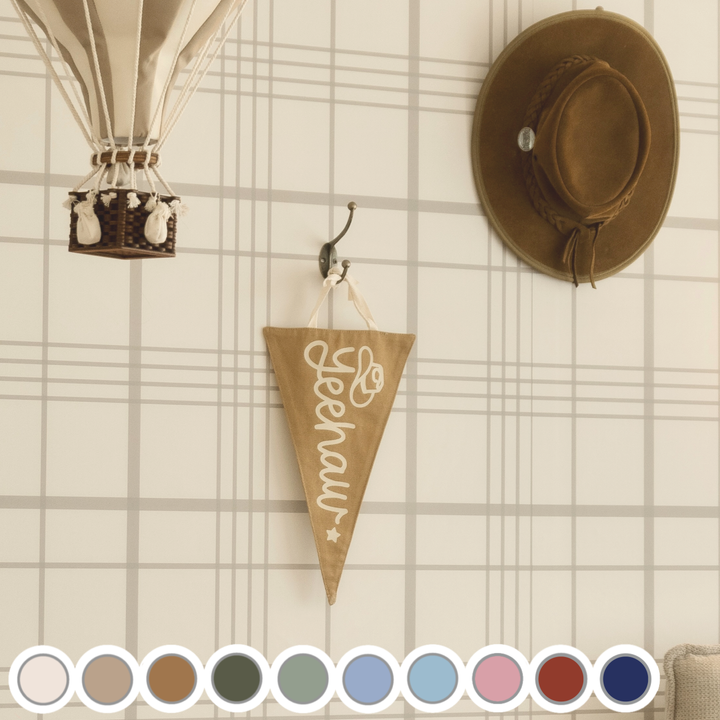 Yeehaw tie up pennant flag | western wall hanging