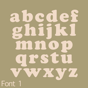 Personalised initial alphabet soup pennant flag  ~ Fern green