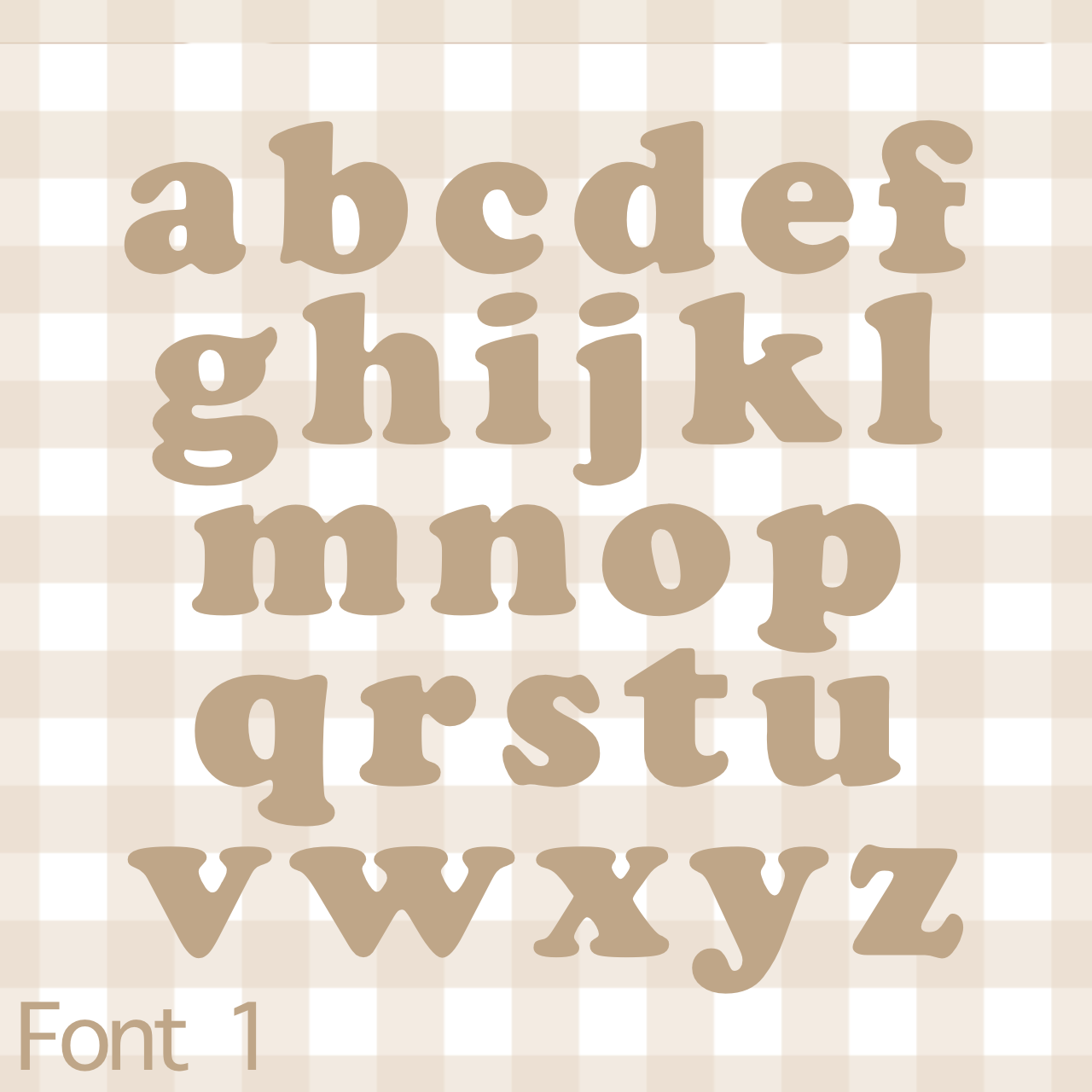 Personalised initial alphabet soup pennant flag  ~ Neutral gingham