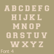 Personalised initial alphabet soup pennant flag  ~ Fern green