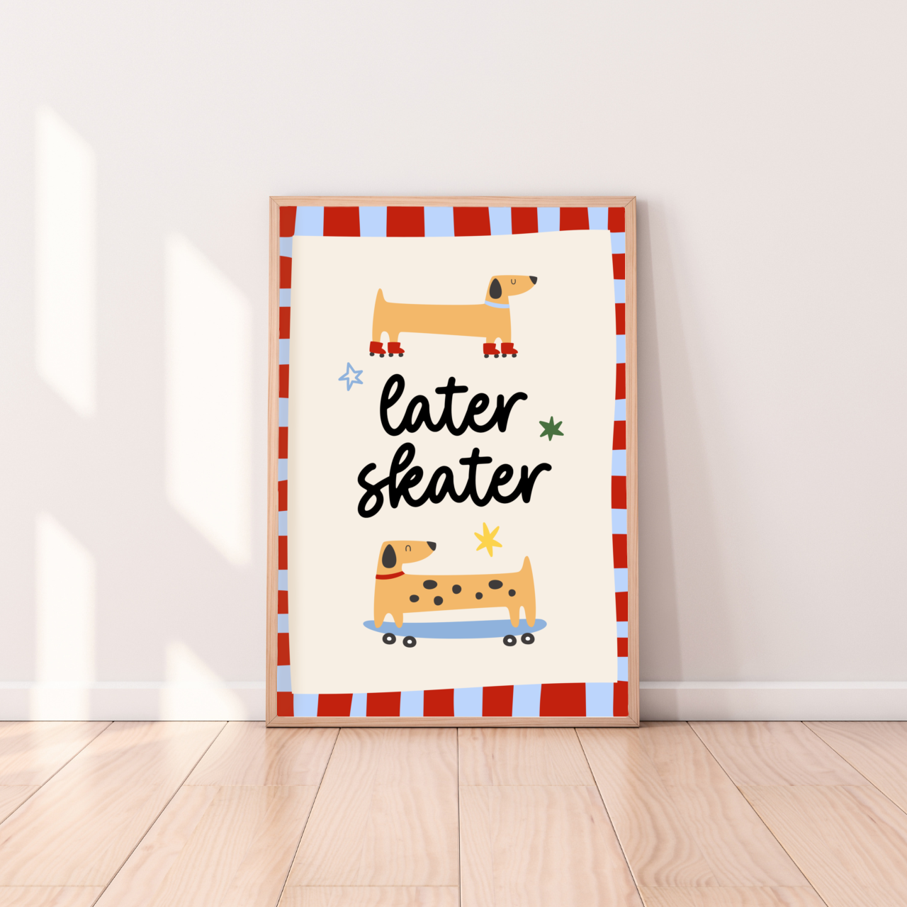 Later Skater Print, Sausage Dog Print, Dachshund Wall Art, Dachshund Kids Print, Sausage Dog Wall Art, Skateboard Dog Print, Roller Skate Dog Print, Skater Kids Print, Kids Skateboard Art, Boys Wall Art, Boys Bedroom Print, Boys Bedroom Decor, Cool Boys Decor, Cool Kids Wall Art, Kids Room Wall Art, Kids Bedroom Print, Fun Boys Wall Art, Playful Kids Decor, Colourful Boys Decor, Retro Kids Decor, Retro Boys Decor, Dog Bedroom Decor, Kids Dog Print, Animal Wall Art Kids, Kids Animal Print, Playroom Wall Art,
