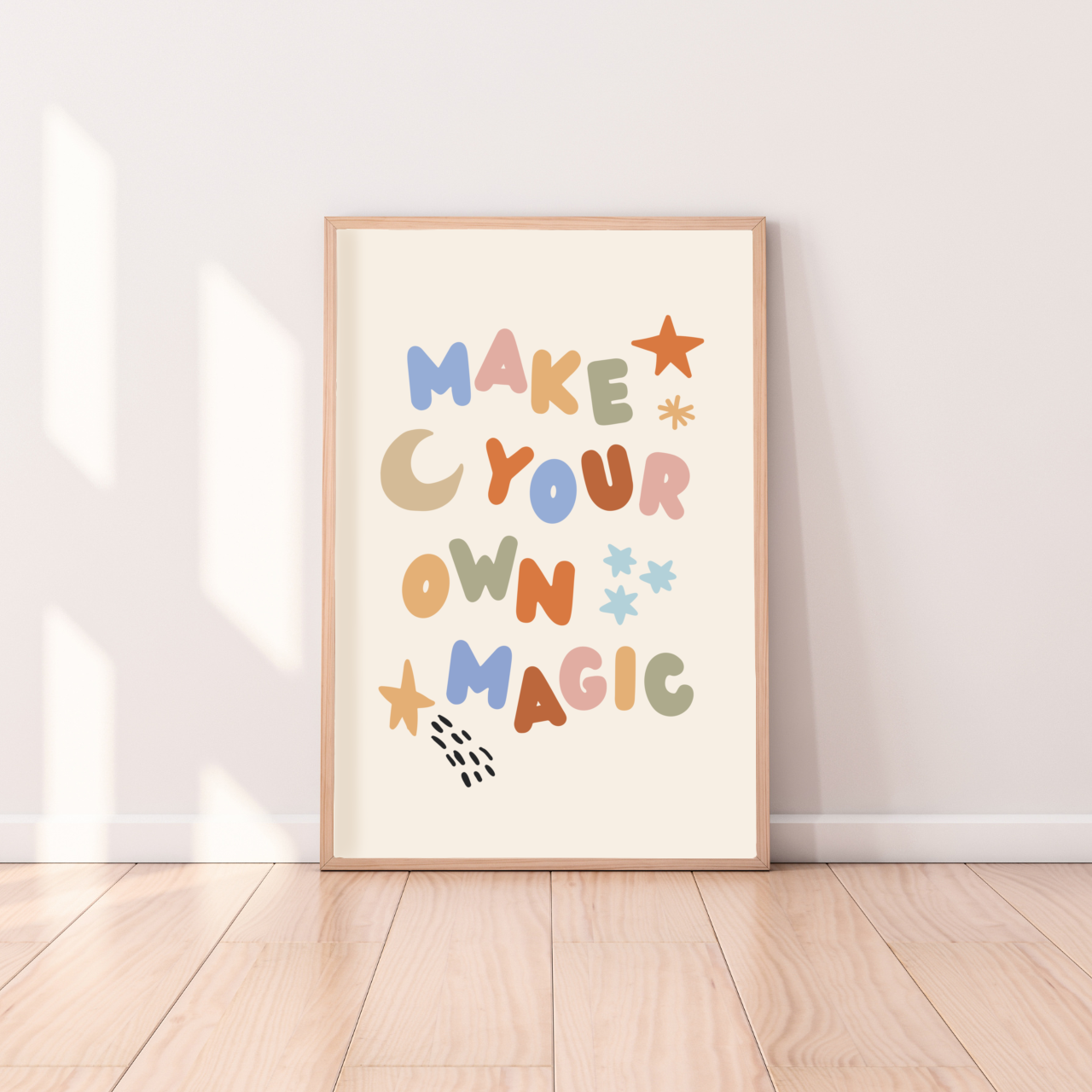 Make Your Own Magic Print, Make Your Own Magic Wall Art, Kids Wall Print, Kids Wall Art, Kids Bedroom Decor, Kids Room Decor, Colourful Kids Print, Colourful Wall Art, Playful Kids Decor, Whimsical Kids Print, Positive Kids Print, Inspirational Kids Print, Motivational Kids Art, Gender Neutral Kids Decor, Boys Room Decor, Girls Room Decor, Nursery Wall Art, Playroom Wall Art, A4 Wall Print, A3 Wall Print, Digital Wall Print, Printable Kids Art, Kids Digital Download, Fun Kids Decor, Retro Kids Print
