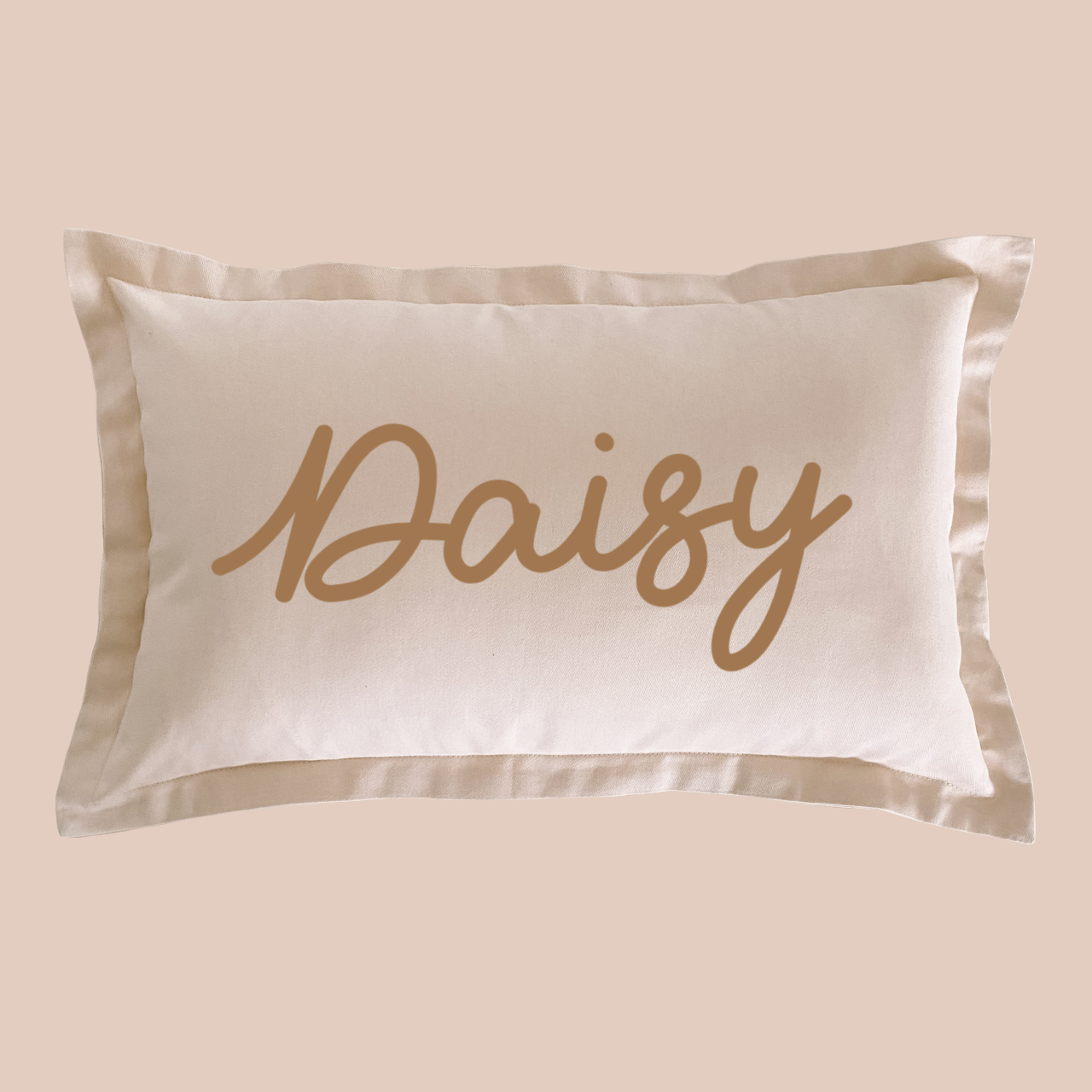 Personalised oblong cushion ~ Warm sand