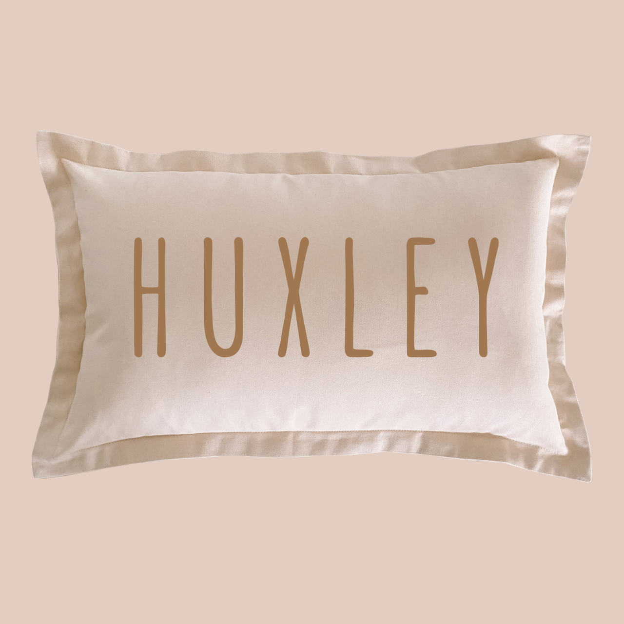 Personalised oblong cushion ~ Warm sand