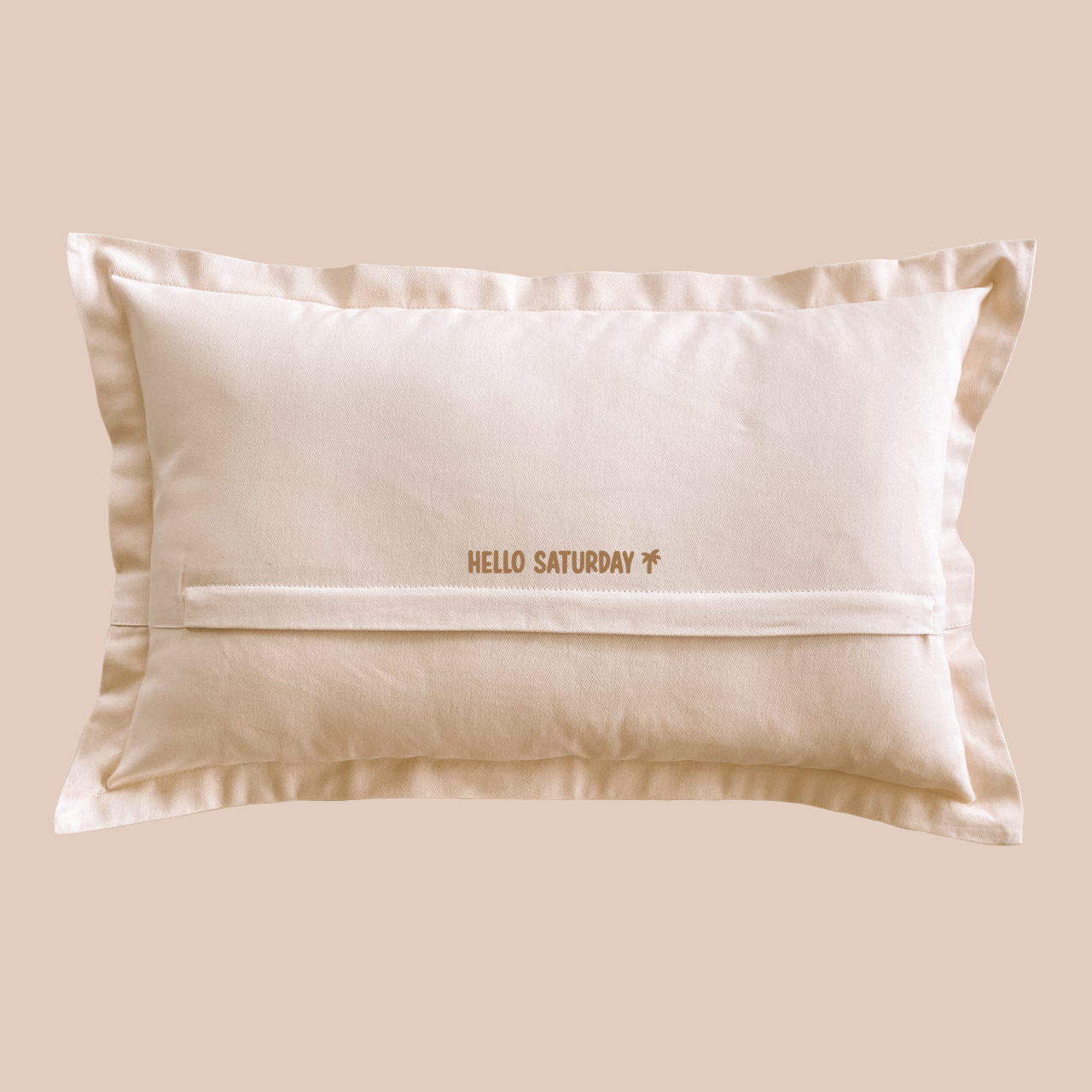 Personalised oblong cushion ~ Warm sand