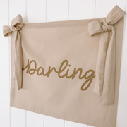 Darling bows wall banner. Girls cottagecore bedroom styling. Girls vintage bedroom wall decor. Girls bedroom darling wall banner. Girls bows wall decor. Girls bows bedroom. Girls cottagecore bedroom decor ideas. 7 year old bedroom ideas. 10 year old vintage bedroom ideas. 12 year vintage old bedroom ideas.