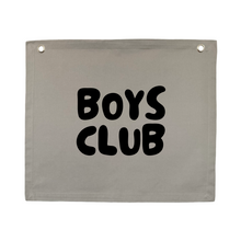 Boys club kids wall banner | wall hanging ~ Mist grey