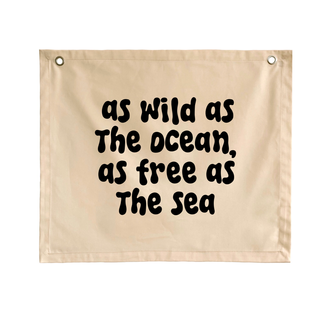 As wild as the ocean kids wall banner / wall hanging ~ Shell