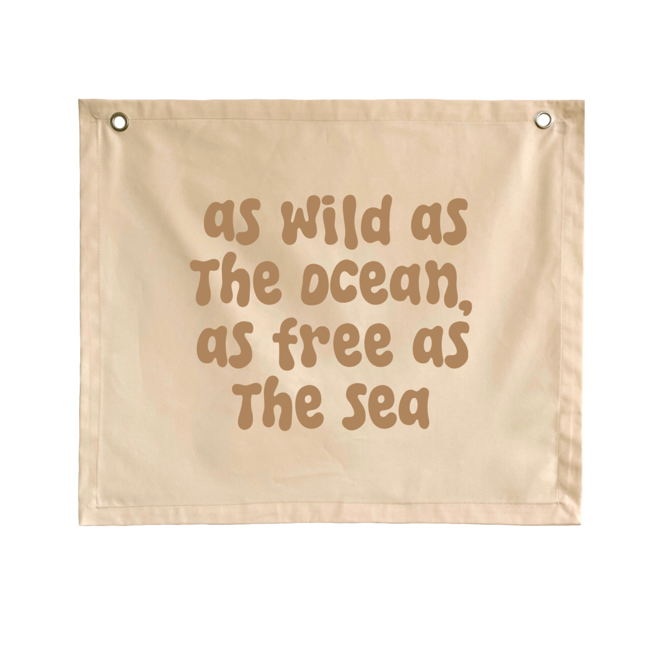 As wild as the ocean kids wall banner / wall hanging ~ Shell