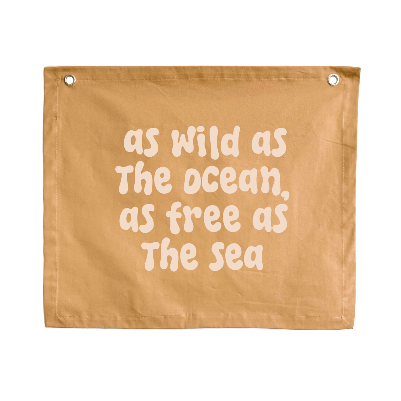 As wild as the ocean kids wall banner / wall hanging ~ Camel