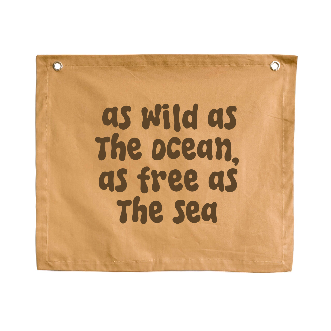 As wild as the ocean kids wall banner / wall hanging ~ Camel