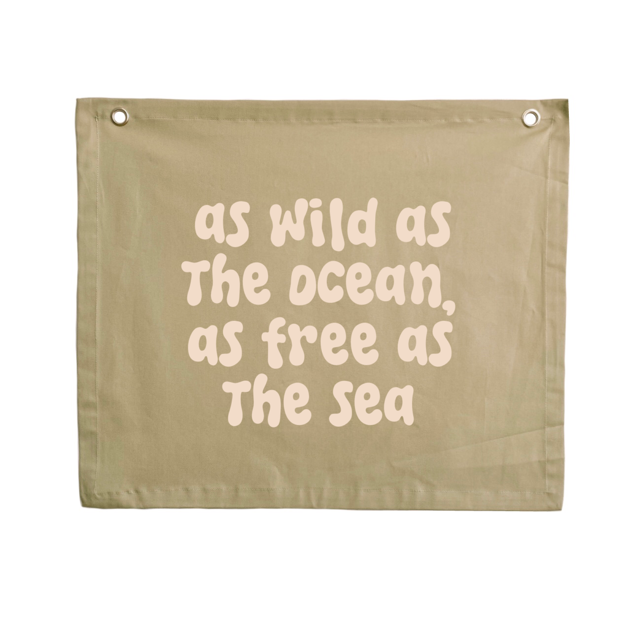 As wild as the ocean kids wall banner / wall hanging ~ Fern green