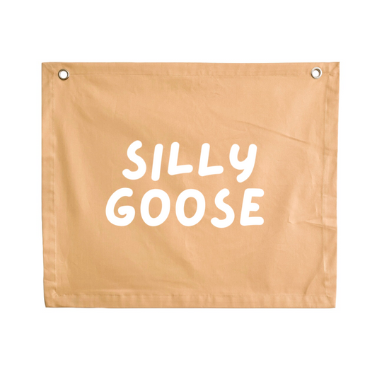 Silly goose wall banner. Silly goose on the loose. Boys silly goose bedroom styling. Boys silly goose bedroom wall decor. Boys bedroom geese wall banner. Boys wall decor. Boys geese bedroom. Boys silly goose bedroom decor ideas. Silly goose nursery banner. Goose nursery.