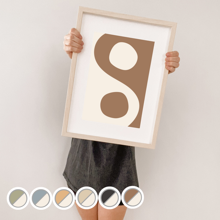 Abstract yin yang kids wall print / wall art ~ 6 colours