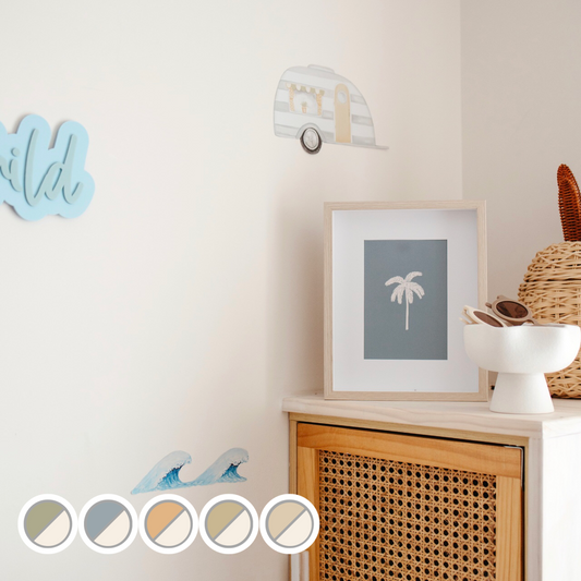 Palm tree kids wall print | coastal wall art ~ 5 colours