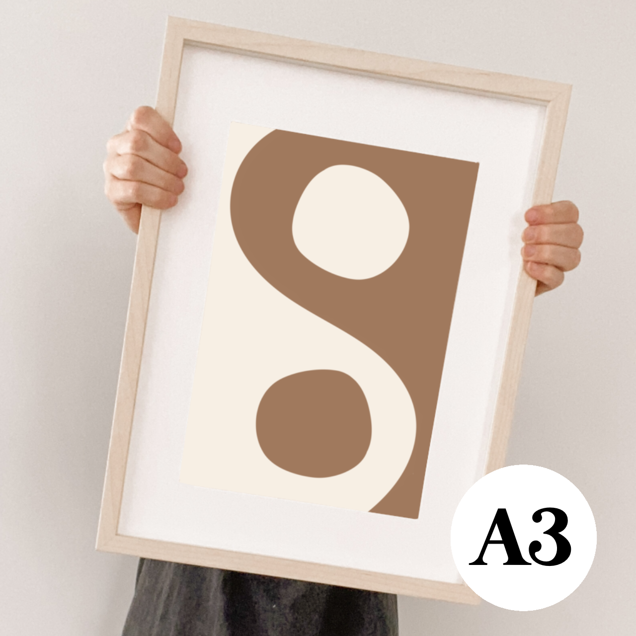 Ying yang wall print ~ Chocolate ~ Imperfect
