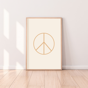 peace sign print, peace symbol wall art, kids room decor, neutral nursery print, boys bedroom wall art, girls bedroom decor, gender neutral nursery decor, retro kids print, minimalist wall art, colourful peace print, playroom wall decor, modern nursery art, coastal kids decor, framed kids wall print, children’s bedroom artwork, rental friendly kids decor, Hello Saturday Kids Decor