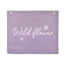 Wild flower girls wall banner | wall hanging ~ Lavender purple