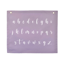 Script alphabet girls wall banner | ABC wall hanging ~ Lavender purple