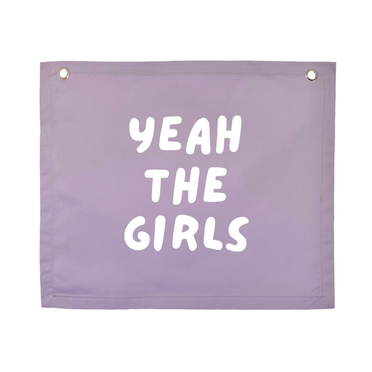 Yeah the girls kids wall banner / wall hanging ~ Lavender
