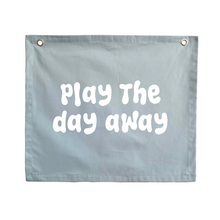 Play the day away kids wall banner | playroom wall hanging ~ Sky blue