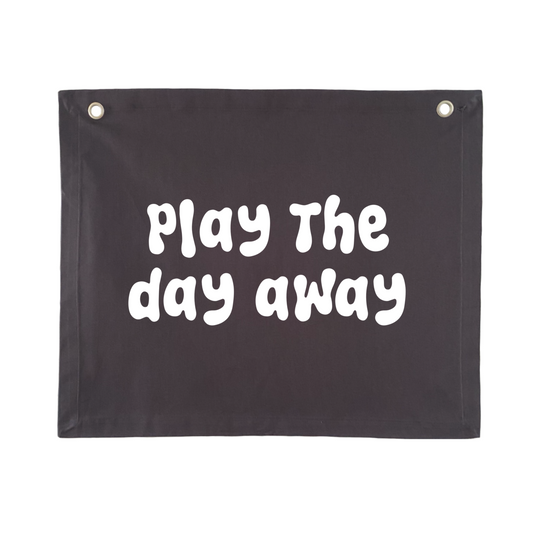 Play the day away kids wall banner / wall hanging ~ Smoke