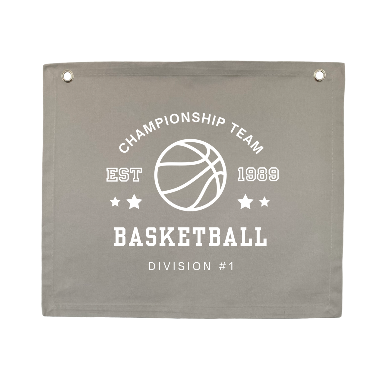 Grey Basketball wall banner. Grey tones Vintage sports bedroom decor. College sports nursery sign. Court side inspired playroom styling. Monochrome Basket ball wall hanging. Kids rental friendly decor. Grey Boys bedroom decor. Sports themed kids room. Grey Playroom wall banner. Kids bedroom inspo. Kids room ideas. Vintage kids decor. boys bedroom decor. 