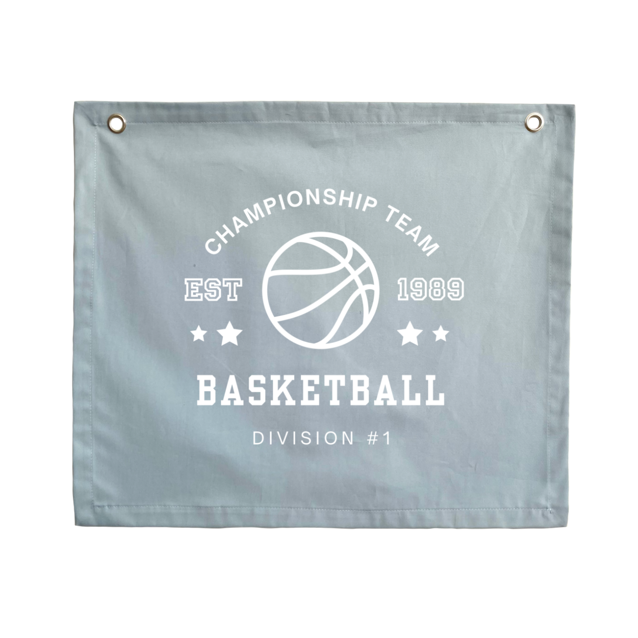 Sky blue Basketball wall banner. Pale Blue Vintage sports bedroom decor. College sports nursery sign. Court side inspired playroom styling. Basket ball wall hanging. Kids rental friendly decor. Pastel blue Boys bedroom decor. Sports themed kids room. Playroom wall banner. Kids bedroom inspo. Kids room ideas. Vintage kids decor. Baby Blue boys bedroom decor. 