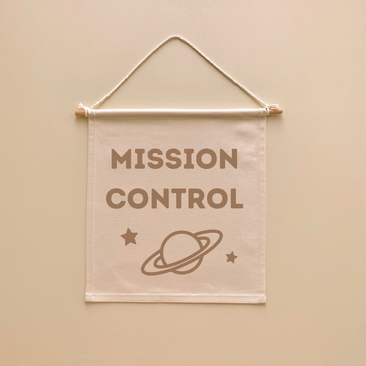 Space Mission Control wall banner. Outta space bedroom decor. Astronaut nursery sign. Galaxy inspired playroom styling. Planet kids wall hanging. Kids rental friendly decor. Space themed kids bedroom. Boys bedroom decor. Playroom wall banner. Kids bedroom inspo. Kids playroom ideas.
