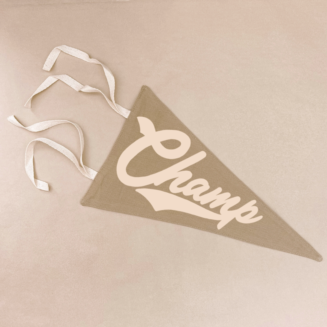 Champ pennant flag. Kids tie up pennant. Vintage sports wall flag. Boys wall hanging. Boys sports bedroom decor. Kids college sports wall flag. Kids rental friendly decor. Boys bedroom inspo. Playroom wall banner. Sports room styling. Kids bedroom decor ideas. Court side inspired decor.