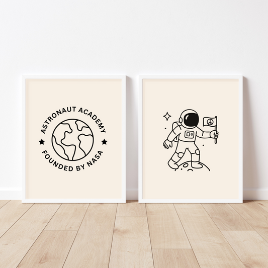 Mission Control wall prints. Outta space bedroom decor. Astronaut nursery sign. Galaxy inspired playroom styling. Planet kids wall art. Kids rental friendly decor. Space themed kids bedroom. Boys space bedroom decor. Playroom astronaut wall print. Kids space bedroom inspo. Kids astronaut playroom ideas.