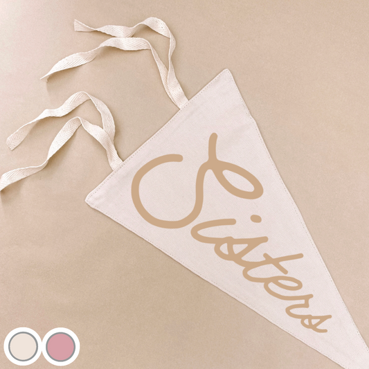 sisters pennant flag. girls bedroom styling. girls shared bedroom wall decor. sisters bedroom wall banner. sisters wall flag banner. shared girls bedroom inspo. sisters bedroom decor ideas. sisters bedroom decor. sisters flag. sisters nursery room inspo. sisters pennant flag.