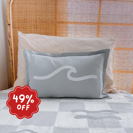 Sole wave oblong cushion slip ~ Imperfect
