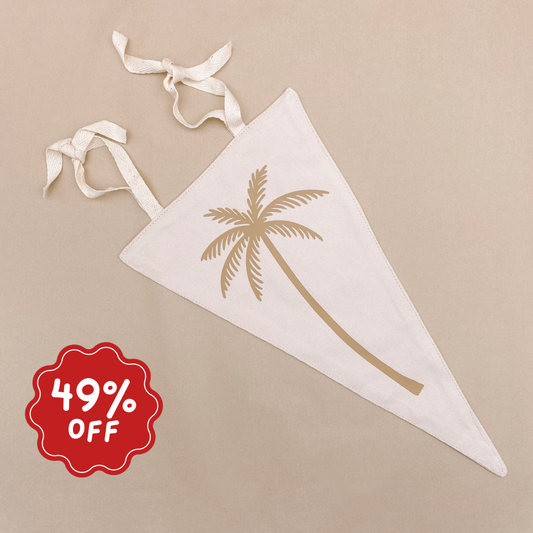 Palm tree tie up pennant ~ Warm sand ~ Imperfect