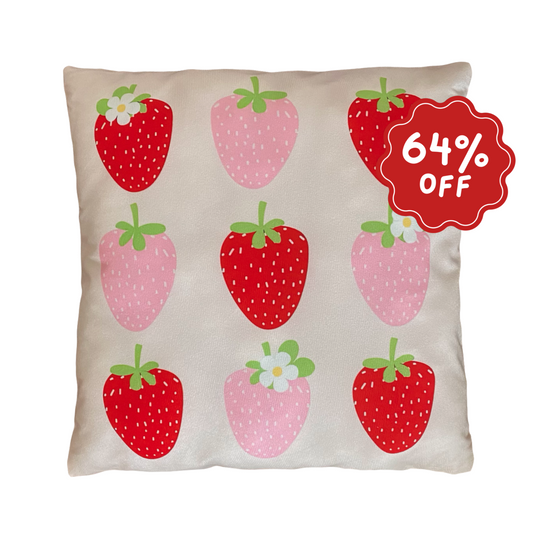 Strawberry fields cushion slip  ~ Sample