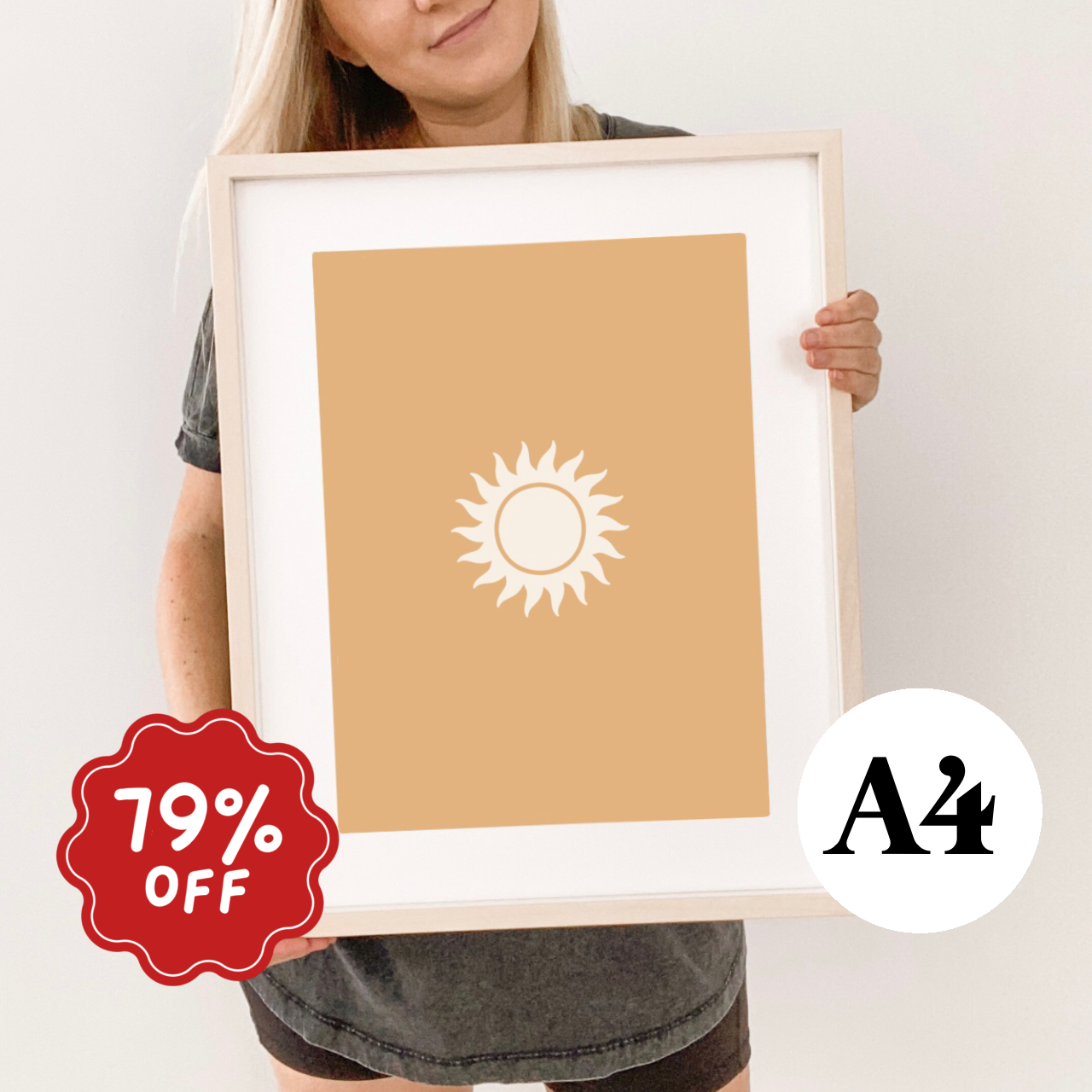 Sun wall print ~ Honey ~ Card stock Imperfect