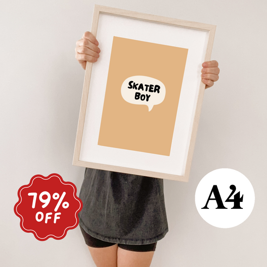 Skater boy wall print ~ Honey ~ Card stock Imperfect