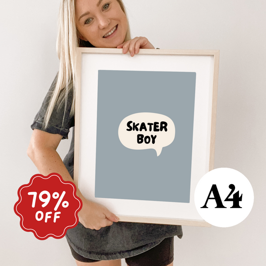 Skater boy wall print ~ River ~ Card stock Imperfect